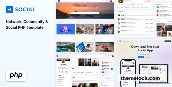 Social – Network & Community PHP Template