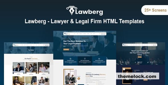 Lawberg – Lawyer & Legal Firm HTML Template Kit