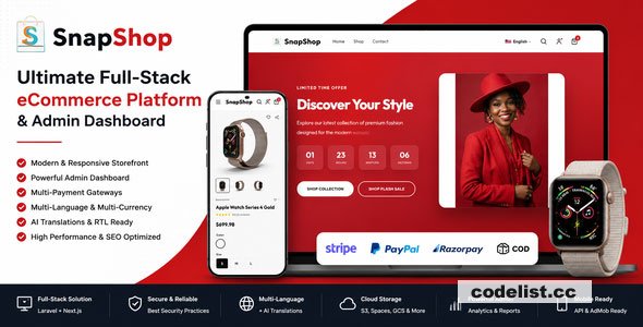 SnapShop v1.0.0 – Ecommerce Full-stack Platform