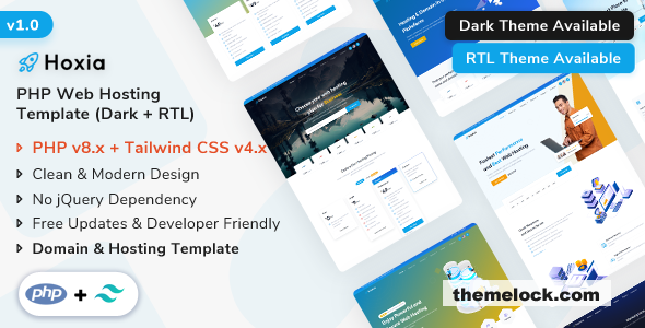 Hoxia – PHP Web Hosting & Web Domain Template