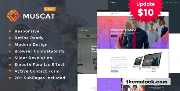 Muscat – Multi-Color Multipurpose HTML Template