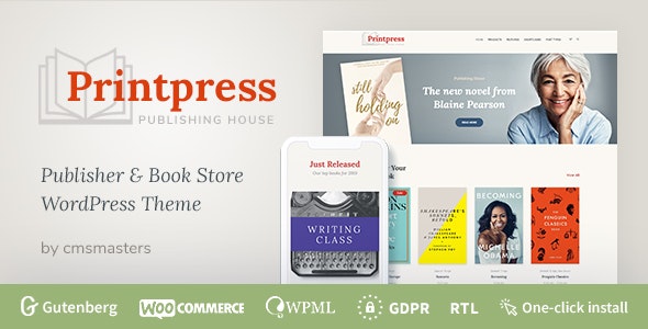 Printpress v1.2.7 – Book Publishing WordPress Theme