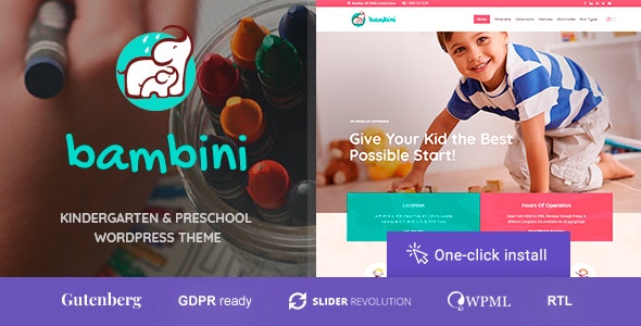 Bambini v1.3.2 – Kindergarten & Pre-School Theme