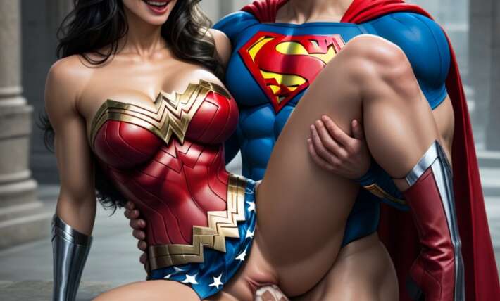 Sculpted Abs Side View Wonder Woman Costume