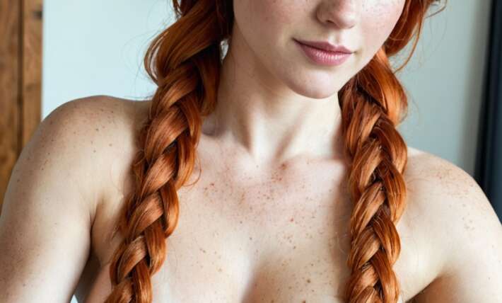 Ginger Long Length Blue Eyes