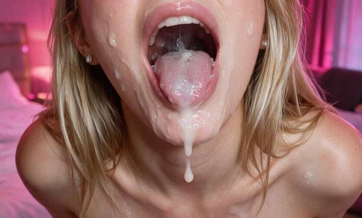 Blowjob Gesture Blonde Hair Uvula