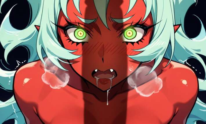 Drooling Alot Scared Fang Hentai