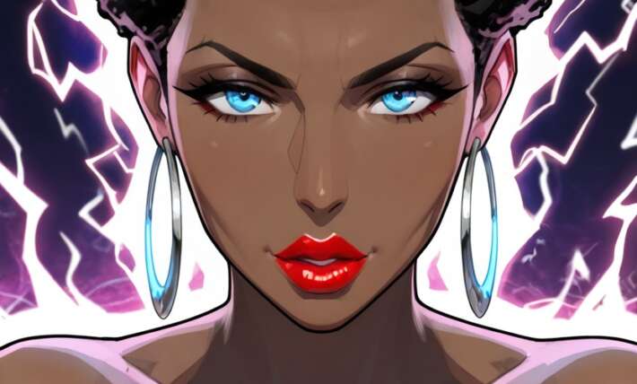 Blue Eyes Hoop Earrings Hentai