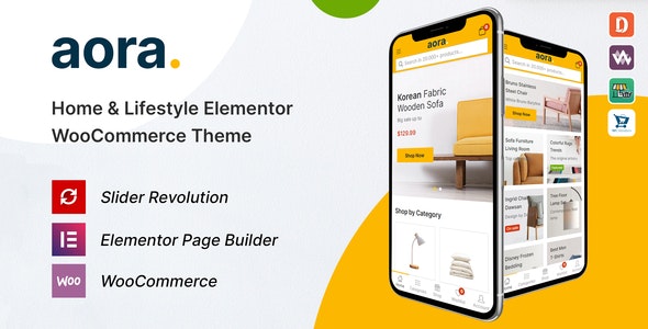 Aora v1.3.21 – Home & Lifestyle Elementor WooCommerce Theme