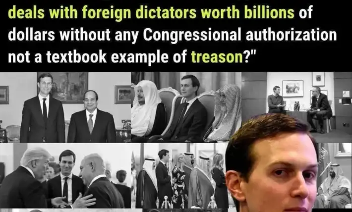 A lone republican member of congress is finally asking am i crazy or is jared kushner going around making all kinds of secret