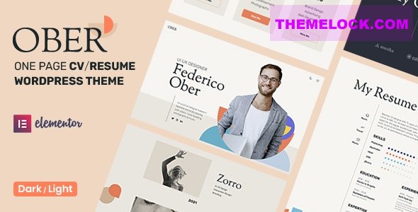 Ober v1.5.0 – CV Resume WordPress Theme