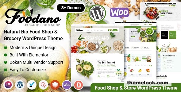 Foodano v1.2.2 – Natural Food Shop WordPress Theme