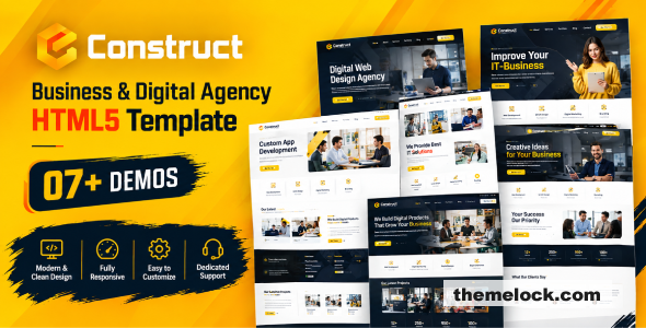 Construc – Business & Digital Agency HTML5 Template