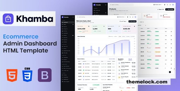 Khamba – Ecommerce Admin Dashboard HTML Template