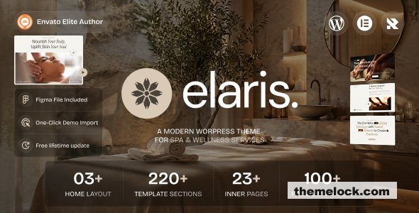Elaris v1.0.0 – Massage Salon & Spa WordPress Theme