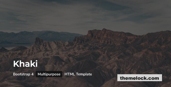 Khaki – Multipurpose HTML Template with Bootstrap 4