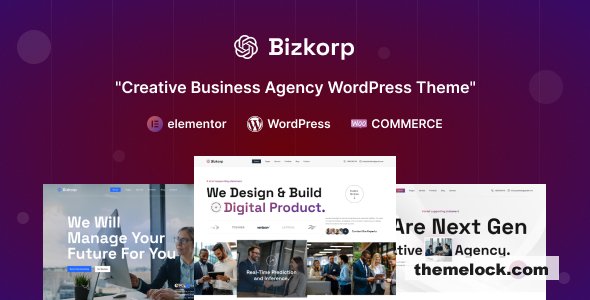 Bizkorp v1.0.3 – Creative Business Agency WordPress Theme