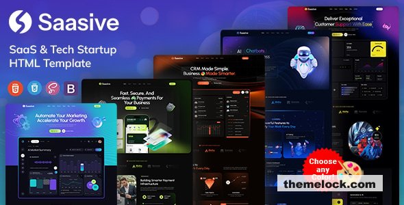 Saasive – SaaS & Tech Startup HTML Template