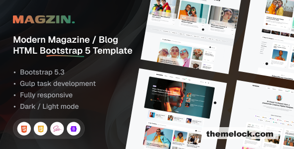 Magzin v3.0.0 – Creative Magazine & Blog HTML Template