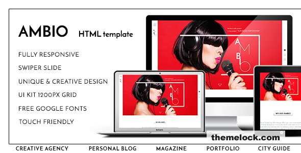 Ambio – Unique Personal Blog Magazine Responsive HTML Template