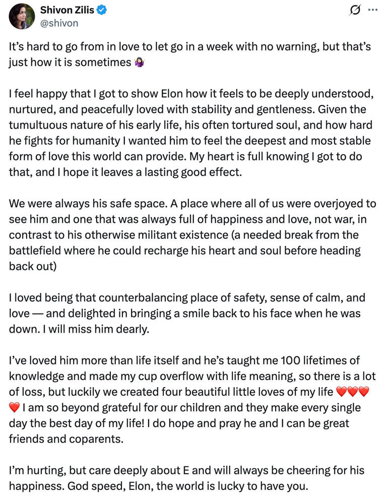 Musk’s longtime girlfriend says she’s been let go in dramatic post 2 AA2dqXwm