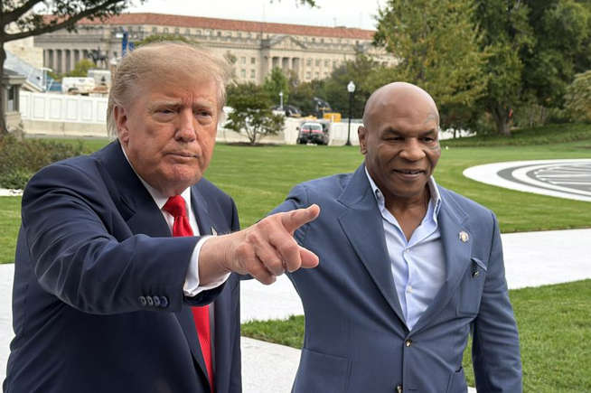 Donald Trump's desperate admission to Mike Tyson spotted by lip reader after rally aa2e0hhx