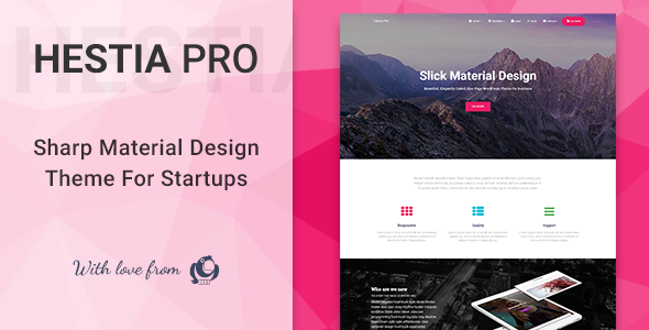 Hestia Pro v3.3.8 – Sharp Material Design Theme For Startups